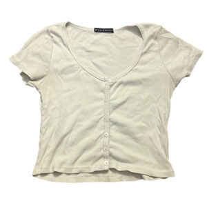 Brandy Melville button front crop top
